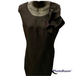 ANTHRO Burlapp Shift Dress w/ Bow Rare